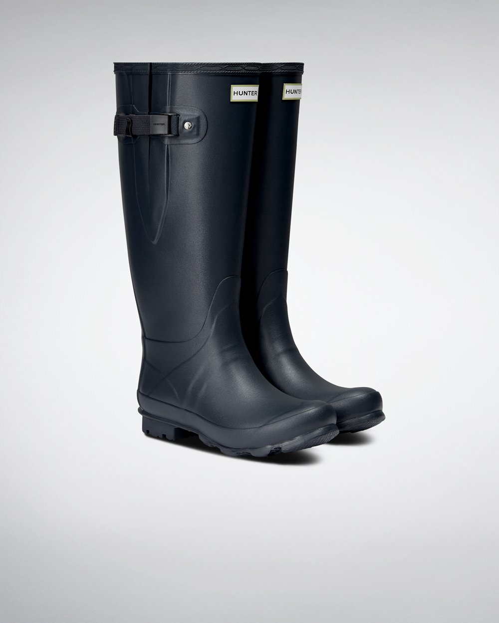 Womens Hunter Wide Fit Rain Boots Navy - Norris Field - 8465039-NF